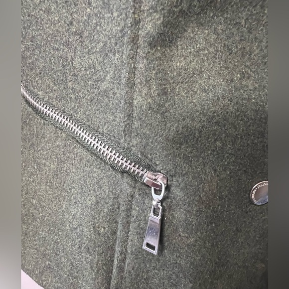 Jou Jou faux leather fleece military jacket punk festival studded medium EUC - Picture 6 of 11